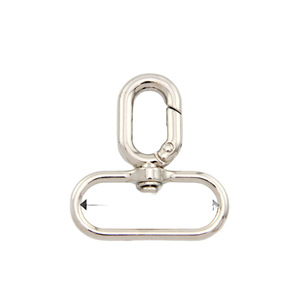 Boucle ronde à ressort en forme d'œuf, longueur 40 mm, diamètre intérieur 7 mm, en alliage de zinc, pour accessoires de sac - Product Image 4