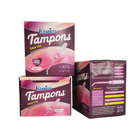 Usine OEM/ODM pour tampons féminins jetables en coton biologique, applicateurs en plastique - Super absorption, boîte personnalisable