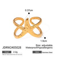 Bague ajustable Gaovo en acier inoxydable motif étoile de mer pour femme, bijou fantaisie texturé inspiré de l'océan, accessoire de mode, cadeau