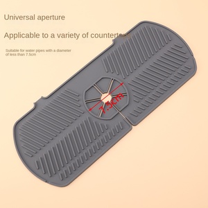 Modern Reusable Spot Faucet Drain Mat Kitchen Sink Silicone Bathroom Washbasin Surface Splash-proof Mat Huangshi Brand Model - Product Image 2
