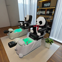 Chaise de spa pour enfants moderne et mignonne sans plomberie, mobilier de salon de manucure de luxe, chaise de bain pour les pieds Panda, chaises de pédicure pour enfants