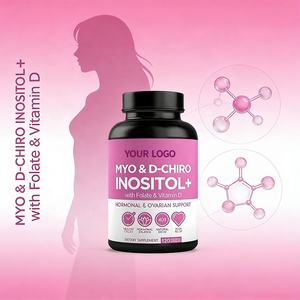 Capsules Myo & D Chiro Inositol 120 pièces pour femmes Équilibre hormonal Soutien ovarien avec folate et vitamine D - Product Image 2