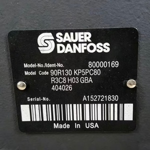 Pompe à pistons axiaux authentique Sauer Danfoss série 90R130, pompe hydraulique 90R130 KP5PC80 80000169 - Product Image 4