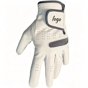 Gant de golf en cuir Cabretta à doigts entiers avec logo personnalisé, respirant, antidérapant, en peau de mouton, pour golfeur - Product Image 2