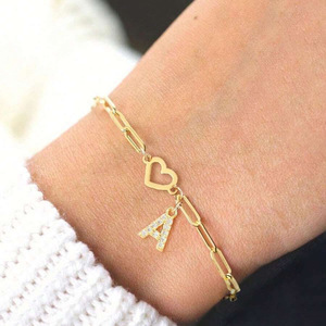 Dijes de Letras de Acero Inoxidable Chapados en Oro de 18K con Cristales de Estrás, Colgante de Alfabeto, Estilo Clásico, Joyería Unisex para Hacer Bisutería - Product Image 3