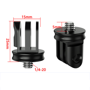 Adaptador de Trípode <span class=keywords><strong>Mini</strong></span> de Aleación de Aluminio de 1/4'' para Cámaras <span class=keywords><strong>GoPro</strong></span> Hero 13 12 <span class=keywords><strong>11</strong></span> 10, Insta360 X5 X4, YI y DJI OSMO Action 4 - Product Image 3