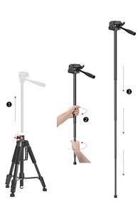 Trépied portable professionnel pour caméra vidéo, pliable, pour voyage, pour appareil photo reflex numérique, randonnée, photographie, trépied professionnel - Product Image 6