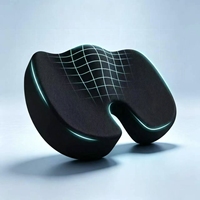 Coussin de siège en mousse à mémoire de forme antidérapant pour chaise de bureau ou de voiture, housse amovible, non toxique
