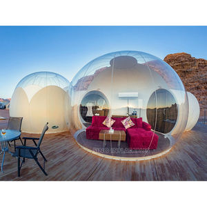 Suite de Lujo Inflable de 3 Habitaciones con Techo Transparente, Tipo Logde, con Baño y Ventilador Silencioso para Glamping en Resorts, Hotel de Tiendas de Burbujas - Product Image 1