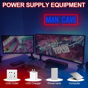 Luz LED de neón para Man Cave, luz ambiental colgante para interiores, letrero para tienda, decoración de pared, luz indicadora de entrada, letrero luminoso - Product Image 4