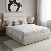 Lit de rangement rembourré en gros, taille double et king size, avec rangement intégré