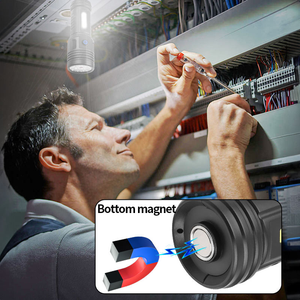 Linterna LED COB de 12 LED para Exteriores, Batería Integrada, Alta Luminosidad, Clip Magnético, Luz Lateral COB, Resistente al Agua, ABS, para Trabajo, Reparaciones, Garaje - Product Image 2