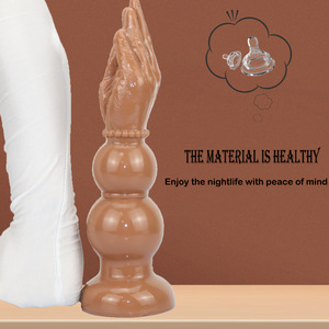 Dildo souple perlé extra-large imperméable avec sensation de toucher réel et design écologique pour le sexe <span class=keywords><strong>anal</strong></span> masculin - Jouet <span class=keywords><strong>anal</strong></span> en forme de bras factice - Product Image 4