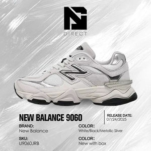 New Balance 9060 'white Black Metallic Silver' Chaussures de course pour hommes, baskets respirantes pour la marche quotidienne - Product Image 6