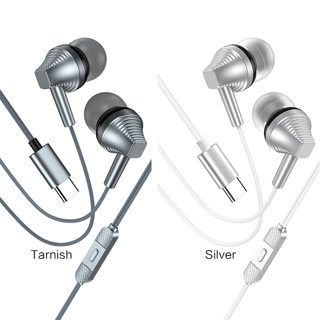 KAKUSIGA&JOKADE Type-C Universal Digital Earphones With Mic Wire Headphones Travel Sport Wired Earphones In-ear Earbuds with Mic
