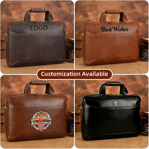 Sac d'Affaires et Mallette pour Ordinateur Portable <span class=keywords><strong>en</strong></span> <span class=keywords><strong>Cuir</strong></span> Véritable pour <span class=keywords><strong>Homme</strong></span>, <span class=keywords><strong>Cuir</strong></span> Pleine Fleur Type « Crazy Horse », Compatible 15.6 Pouces - Product Image 5