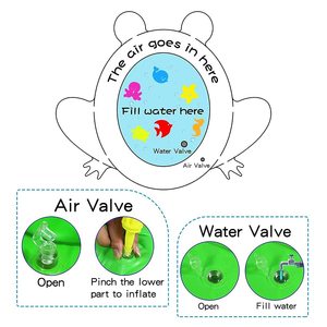 Tapis aquatique gonflable en forme de grenouille pour bébé, tapis de jeu sensoriel pour le développement précoce des nourrissons - Product Image 3