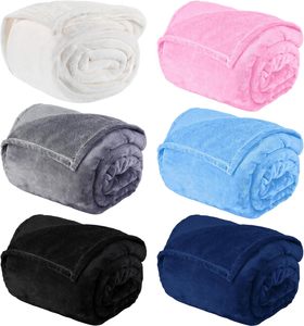 Wholesale Modern Flannel Sherpa Fleece Bed Throw <b>Blanket</b> Solid/Cartoon/Striped/Dot Customizable Super Soft Warm Plush - Product Image 1