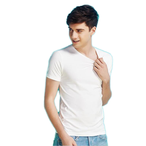 เสื้อยืดเปล่าเรียบๆ สำหรับผู้ชาย แบบสั่งทำได้ ผ้าฝ้ายเจอร์ซีย์ 100% สำหรับฤดูร้อน เสื้อยืดผู้ชายขายดีที่สุด เนื้อผ้านุ่ม สไตล์ลำลอง - Product Image 1