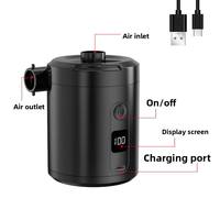 Mini pompe à air électrique sans fil avec affichage numérique intelligent multifonctionnelle pour le camping en plein air, les voyages et la voiture