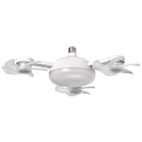 Ventilateur de plafond moderne et créatif à moteur basse consommation 50-60W en plastique avec télécommande, silencieux, avec éclairage LED, pour salle de bain et décoration intérieure