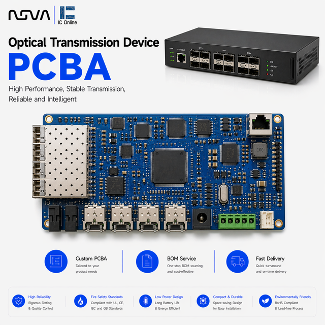 Optical Transmission Device Control board Power board OEM Bom list service Multilayers PCB PCBA customise