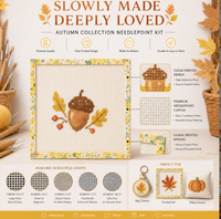 Kit de broderie sur toile personnalisé pour l'automne avec fil, toile large de qualité supérieure, tissu vierge pour artisanat, broderie et point de croix