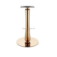 Socle de table en acier inoxydable et imitation bois, résistant à la rouille, piédestal stable pour tables de restaurant robustes