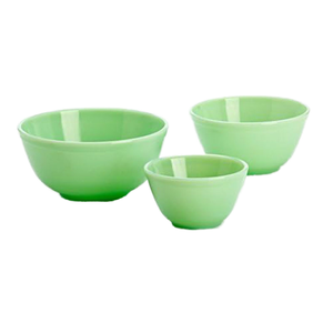 Juego de 3 Tazones de Resina, Diseño Minimalista Verde, Aptos para Lavavajillas, para Servir Alimentos, Uso Doméstico - Product Image 1