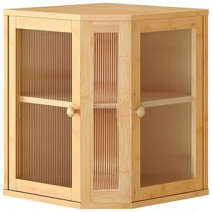 Boîtes de rangement de cuisine rectangulaires en bois de style américain, organisateurs, boîte à pain, compartiments pliables, lavables au <span class=keywords><strong>lave</strong></span>-<span class=keywords><strong>vaisselle</strong></span>, grande taille - Product Image 1