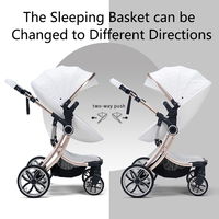 Poussette de luxe 3 en 1 pour bébé, avec cadre personnalisable, Logo, sur mesure, livraison directe