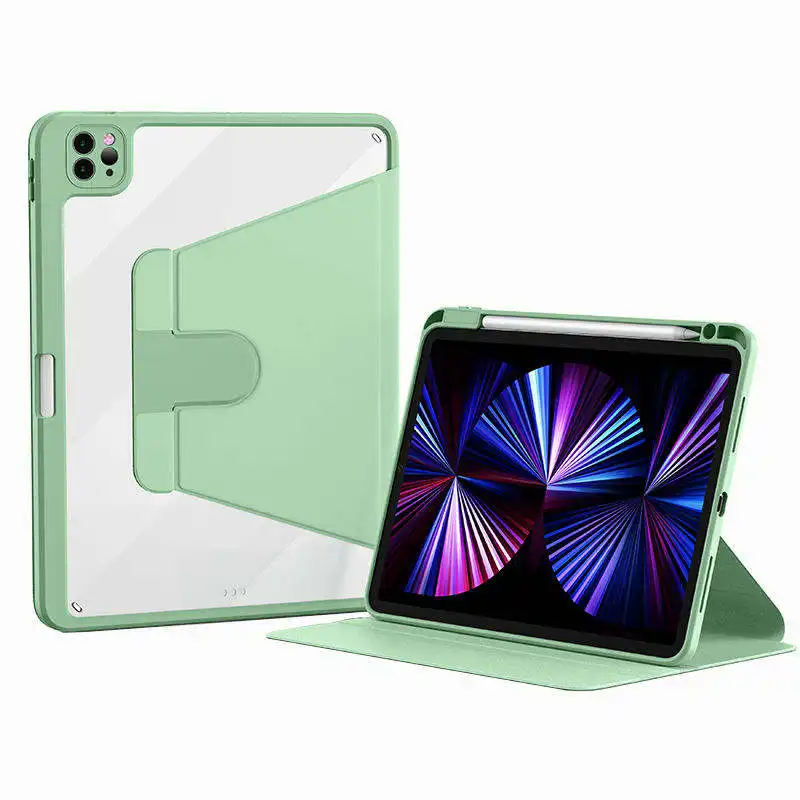 Hard solid color tablet fall protection sleeve with pen slot that can be rotated, suitable for iPad mini 6 protective sleeve
