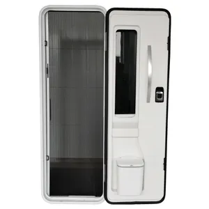 Strong Aluminum Panel Euro Travel Trailer Door With Insect Screen