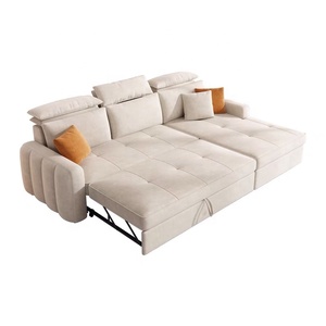 Divano <span class=keywords><strong>Letto</strong></span> Moderno a L in Tessuto per Soggiorno e Camera da <span class=keywords><strong>Letto</strong></span> con Poggiatesta Regolabili Morbidi e Mobile Contenitore Estensibile - Product Image 4