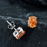 Boucles d'oreilles clous en diamant à haute teneur en carbone 7*9mm 2ct, prix de gros, pour filles et femmes, en argent S925, bijoux fins