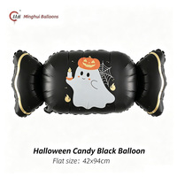 Ballon en aluminium Mylar 4D de dessin animé pour Halloween, motifs Citrouille, Momie, Vampire, Fantôme, Crâne, Bonbon, pour Fête d'Halloween pour Enfants et Décoration de Maison