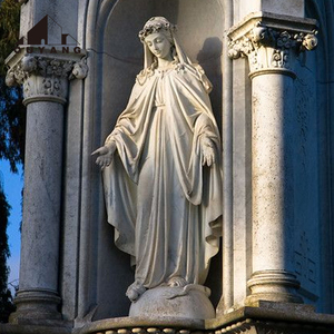 Estatua de la <span class=keywords><strong>Virgen</strong></span> María de Tamaño Real, Escultura de Santa María en Mármol Blanco, Figura Religiosa Católica de la Iglesia - Product Image 3
