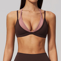 Nouveau Legging de Sport Tricoté Taille Haute pour Femme, Effet Push-Up, Color Block, pour Fitness et Yoga, Ensemble Uni