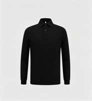 Chemise à manches longues en coton 100% respirant, tricotée, avec logo personnalisé imprimé, pour uniforme scolaire, décontractée et promotionnelle