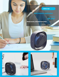 Офисный стол с логотипом на заказ перезаряжаемый малошумный охладитель воздуха легкий охлаждающий стол Портативные Ручные мини-перезаряжаемые вентиляторы - Product Image 3