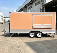 Remorque alimentaire en aluminium personnalisable à double essieu tandem, résistante à la rouille, compartiments isolés intégrés, montage et nettoyage faciles
