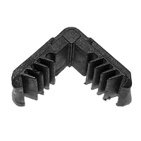 Connecteur d'angle en acier noir pour barre d'espacement en aluminium de 5,5 mm pour verre isolant