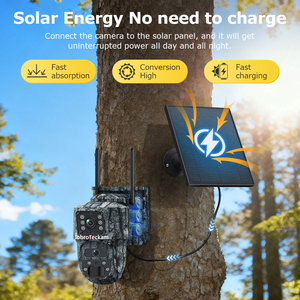 Caméra IP solaire PTZ dôme rapide Iobroteckam 6MP AOV pour vision nocturne extérieure avec carte SIM 4G, caméra <span class=keywords><strong>de</strong></span> chasse et <span class=keywords><strong>de</strong></span> surveillance <span class=keywords><strong>de</strong></span> <span class=keywords><strong>la</strong></span> faune - Product Image 2