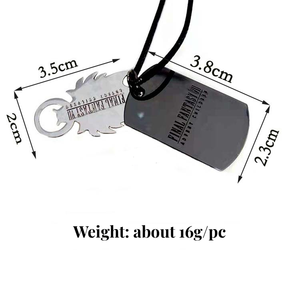 Collar de Anime <span class=keywords><strong>Final</strong></span> <span class=keywords><strong>Fantasy</strong></span> de 2 Piezas, Joyería con Colgante de Metal - Product Image 3