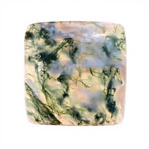 100% Agate de mousse naturelle de qualité supérieure pierres précieuses en vrac mousse Agate Cabochons pierre pour la fabrication de bijoux et perceuse pendentif pierre OEM - Product Image 1
