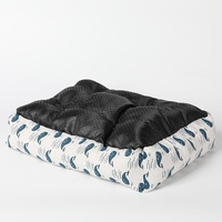 Lit pour animaux de compagnie de luxe en lin antidérapant de haute qualité, lit pour chien pliable apaisant, vente en gros pour petits animaux