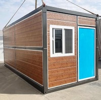 Maison conteneur modulaire pliable de type X en panneaux sandwich, étanche, à montage rapide, peu encombrante et transportable pour le logement de chantier