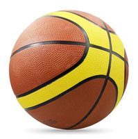 Ballon de basket-ball en caoutchouc, entraînement d'équipe, intérieur et extérieur, taille 7, conception de 12 panneaux, logo personnalisé