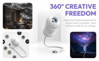 Mini projecteur ciel étoilé, lampe d'ambiance rechargeable par USB, lampe de chevet moderne minimaliste, vente en gros OEM, directement de l'usine
