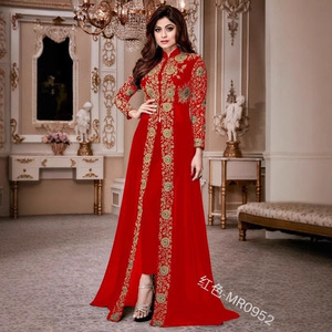 Abiti da Sera Arabi Turchi, Abaya Islamica, Caftano Marocchino per Donne, Caftani Marocchini di Dubai - Product Image 4